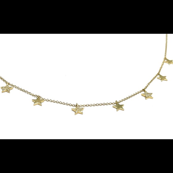 14KT Gold Star Diamond necklace
